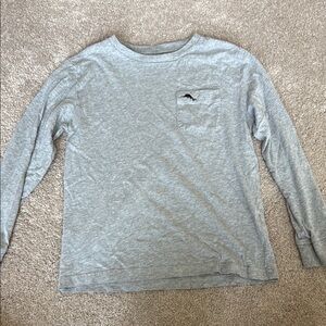 Tommy Bahama Gray Long Sleeve Tee Classic Cotton